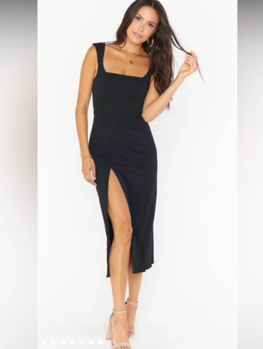 Show Me Your Mumu Eden Midi Dress Black Small